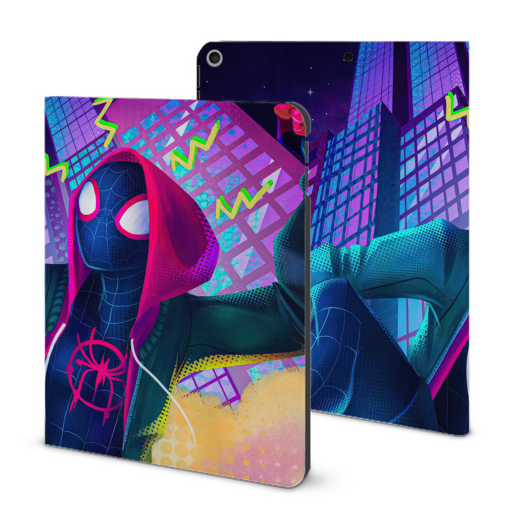 （画像用） Spider Man スパイダーマン IPad ケース ブック型 PUレザー TPU 耐衝撃 軽量 薄型 ペン収納なし 全面保護 IPad 各モデル対応